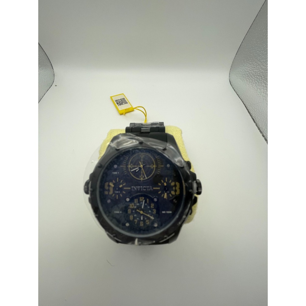 Invicta Coalition Forces 31140 Mens Black Blue Chronograph Watch 51mm New